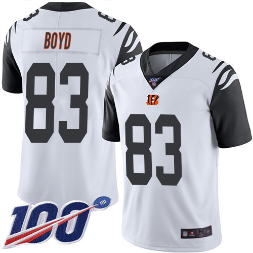 Cincinnati Bengals Limited White Men Tyler Boyd Jersey NFL Footballl #83 100th Season Rush Vapor Untouchable